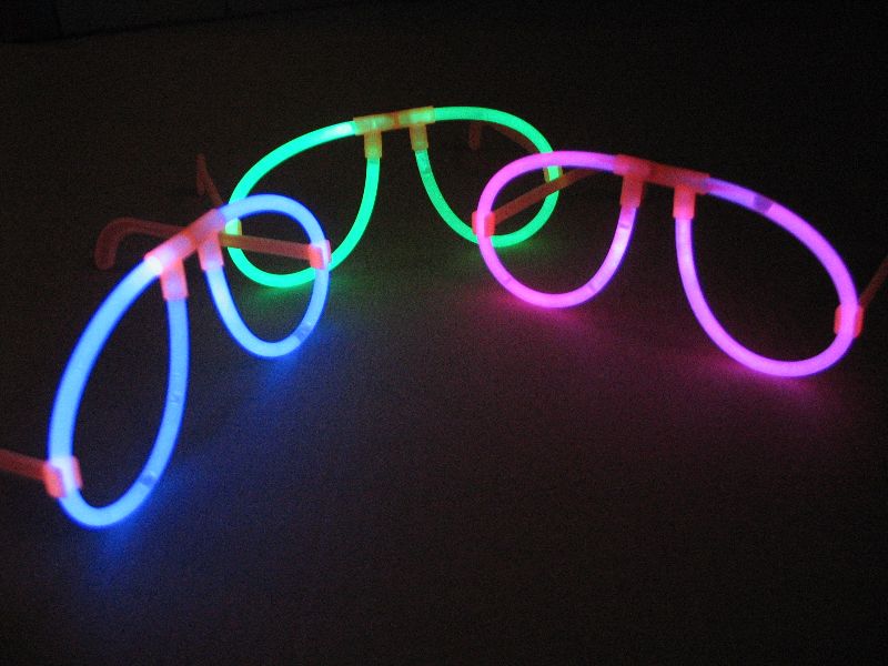 Spojka k náramkům - svítící brýle -4 barvy